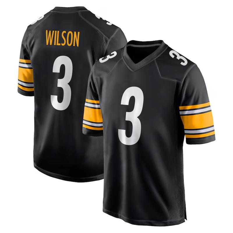 Men's Women's Watt #90 Jersey, Freiermuth #88 Jersey, Pickens #14 Jersey, Fields #2 Jersey, Fitzpatrick #39 Jersey, Wilson #3 Jersey, Custom Steelers Jersey