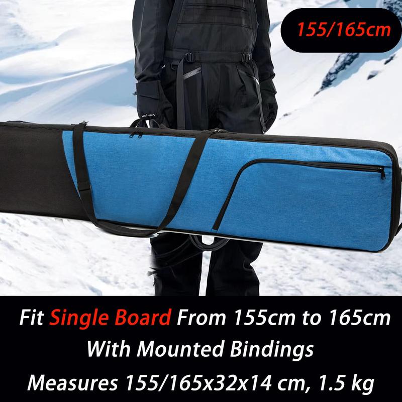 Snowboard Bag Reinforced Padded snowboard Bag,Perfect for Air Plane Travel for Snowboard, Goggles, Gloves,Ski boots,Available Length in  165cm.