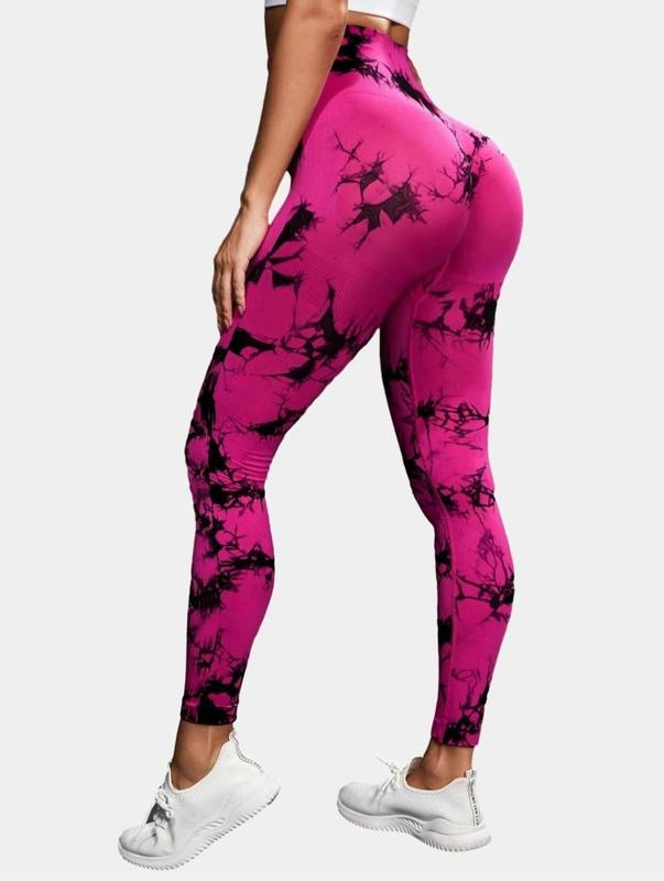 3 Pack Tie Dye High Waisted Workout Leggings for Women, Rear Lifting Tummy Control Yoga Gym Athletic Pants high waist squat proof compression tights