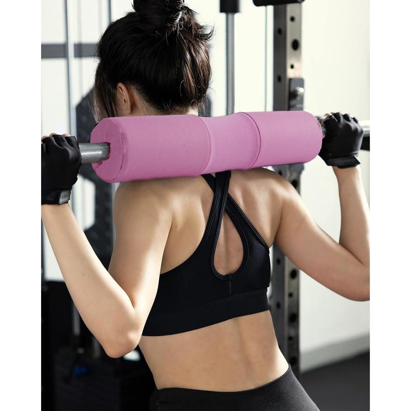 Barbell Squat Pad Set Nylon Padding AntiSlip- Thick Foam Barbell Pad for Squats Cushion,Lunges&Bar Padding for Hip Thrusts -Standard Weight Bar Pad -With Wrist Straps Weightlifting