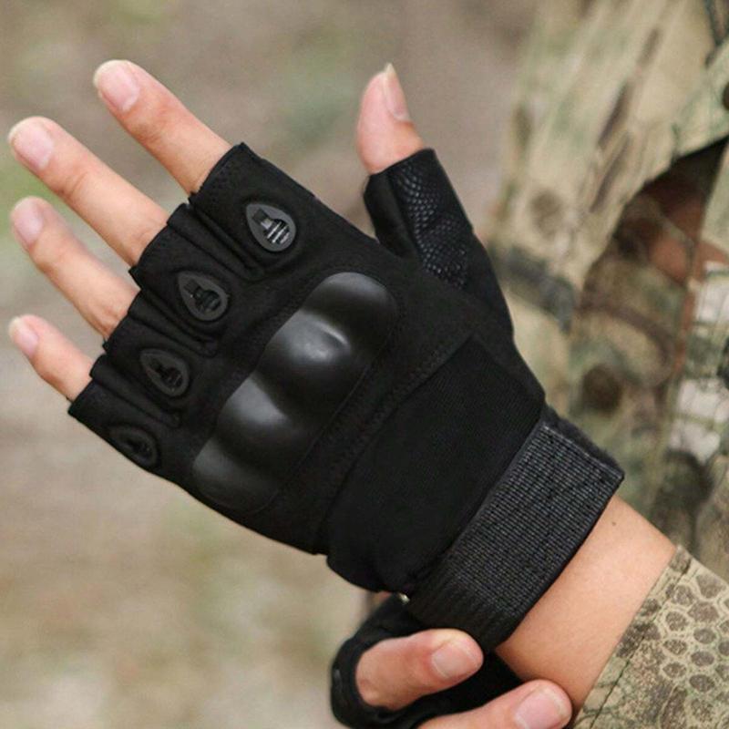 Half Finger Tactical Gloves, 1 Pair Outdoor Sports Gloves, Breathable Comfortable Gloves for Shooting, Cycling, Running, Hiking, Camping, Fishing