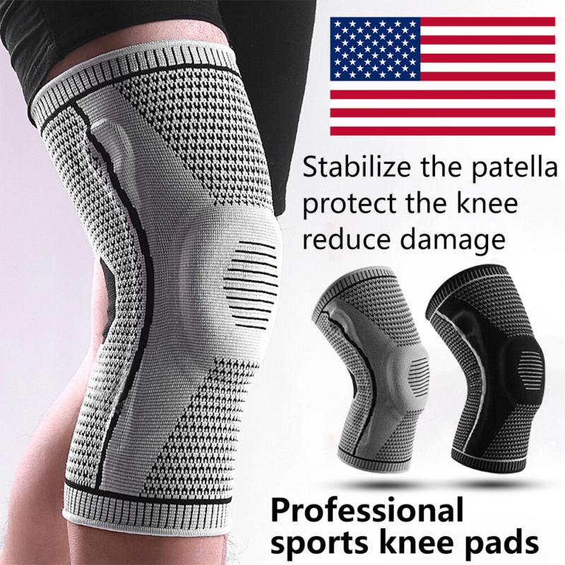 Knee Sleeve Compression Brace Support For Sport Joint Pain Arthritis Relief USA