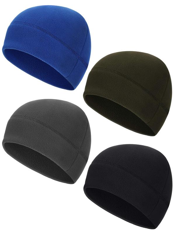 Winter Warm Skull Cap Soft Polar Fleece Beanie Hat Thick Windproof Watch Cap Skiing Outdoor Cap for Men Women