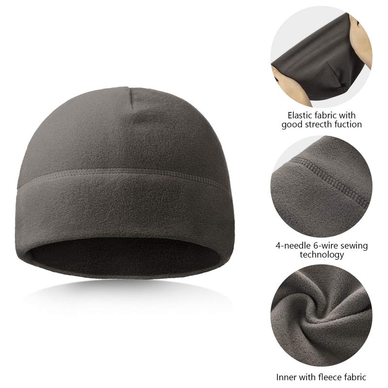 Winter Warm Skull Cap Soft Polar Fleece Beanie Hat Thick Windproof Watch Cap Skiing Outdoor Cap for Men Women