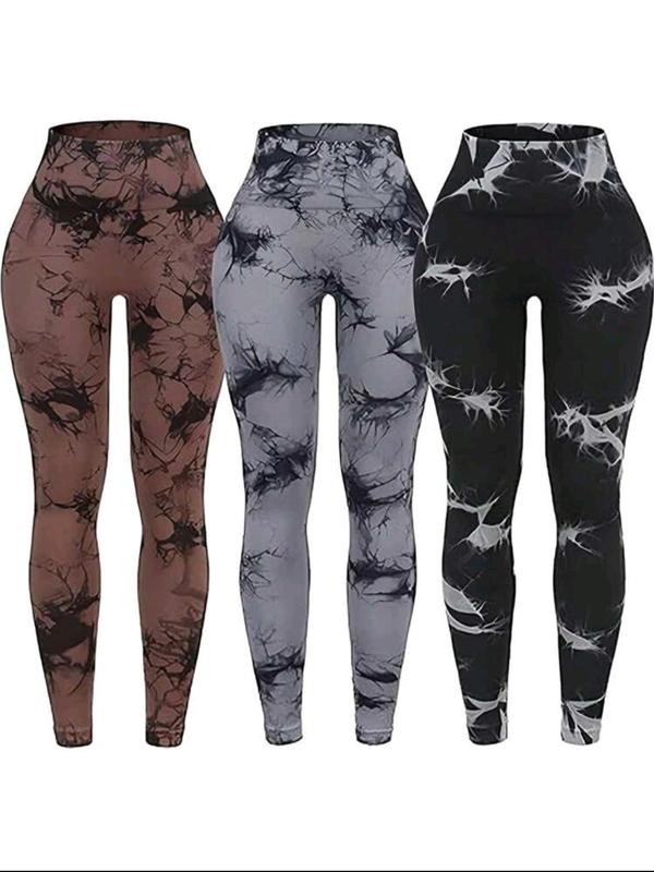 Women's Tie Dye Print High Waist Sports Leggings, Casual Comfy Breathable Butt Lifting Seamless Skinny Pants for Yoga Gym Workout Running, Yoga Pants, Ladies Sportswear for All Seasons