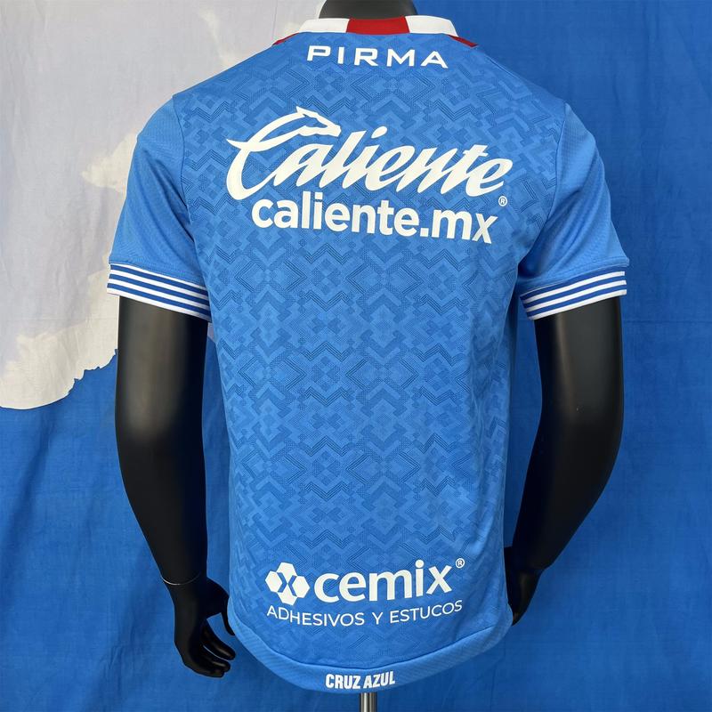 24-25 New Mexico League Blue Cross Home Short Sleeve Jersey Cruz Azul Fan Edition Soccer Jersey