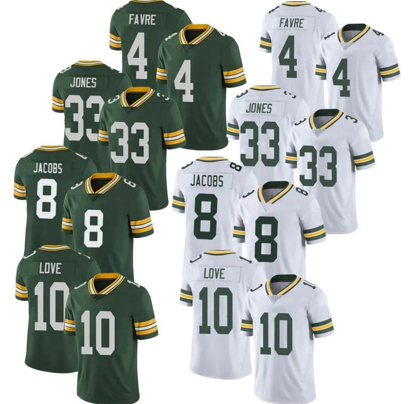 Best-selling sewn American football jersey all Packers jersey #10  Jordan Love jersey