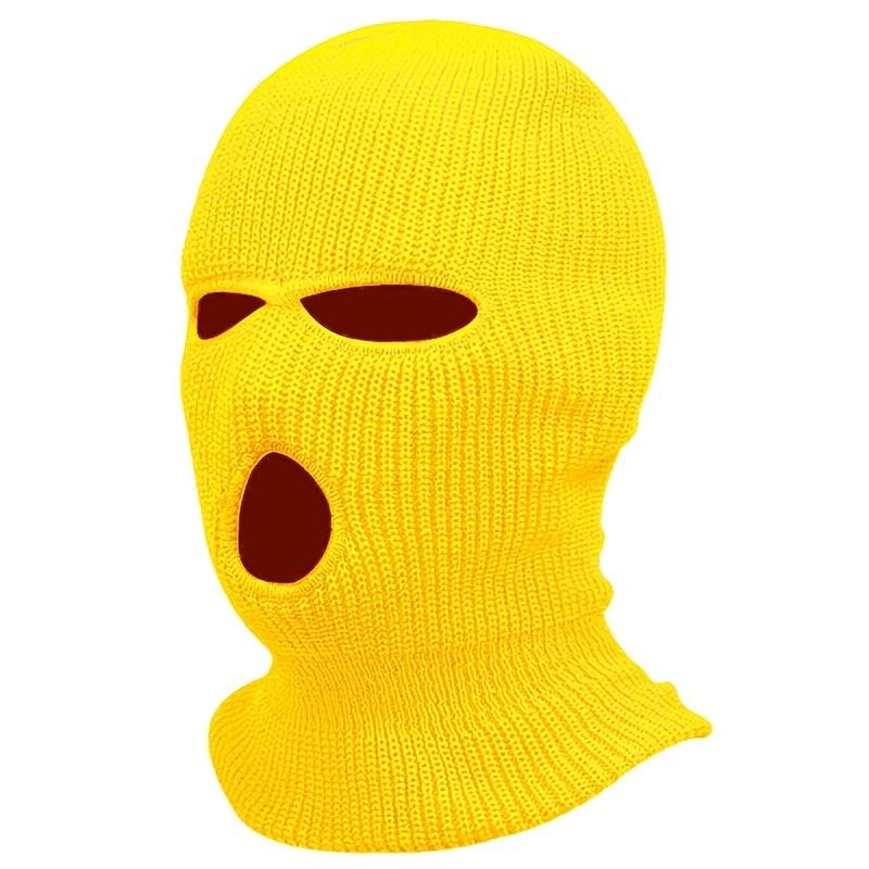 WarmthMax Full Face Mask - Cold-Proof, 3-Hole Knitting Design, Winter Skiing and Riding Essential - Soft, Breathable, Moisture-Wicking Fabric for Ultimate Comfort