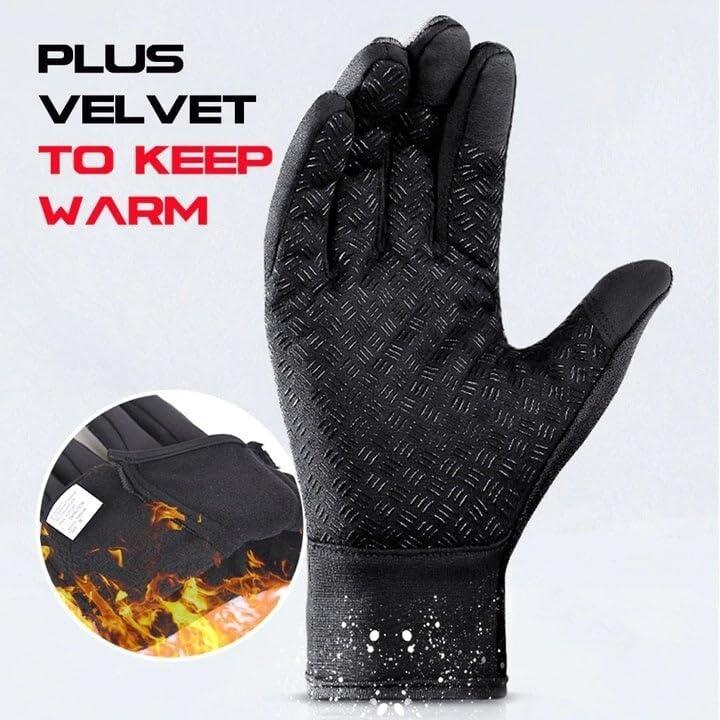 Men Women Winter Touch Screen Gloves Windproof for Cycling, Driving Telefingers Technology Thermal Insulation Non-Slip Silicone Gel Adjustable Fit