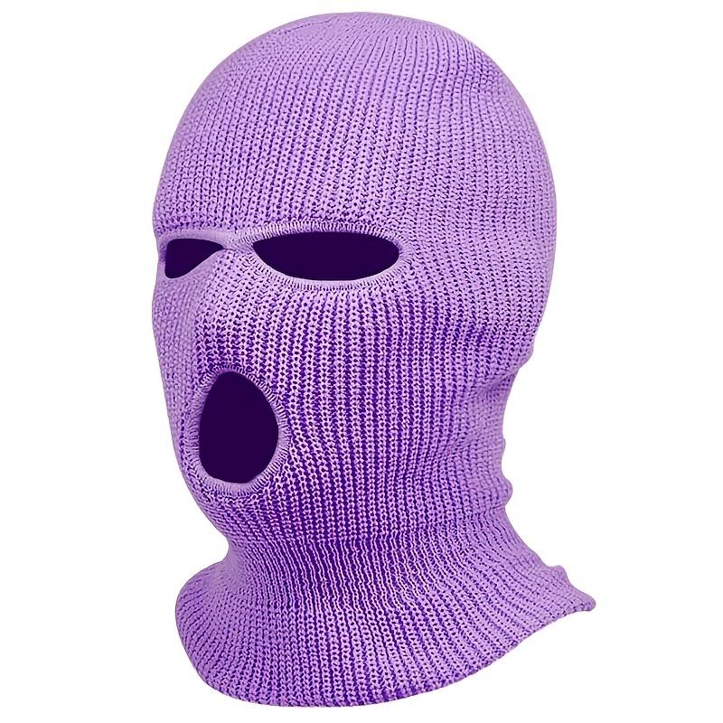 WarmthMax Full Face Mask - Cold-Proof, 3-Hole Knitting Design, Winter Skiing and Riding Essential - Soft, Breathable, Moisture-Wicking Fabric for Ultimate Comfort