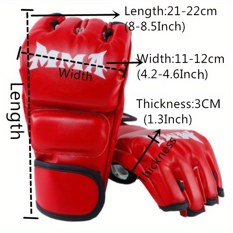 1 Pair MMA Boxing Gloves, Half Finger Punching Gloves, Training Mitts, Halloween Gifts