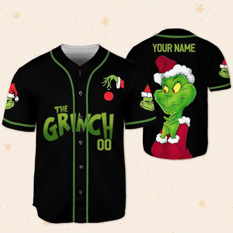 Custom Grinchmass Baseball Jersey, Grinchh Christmas Jersey, Christmas Shirt, Christmas Grinchh Jersey, Merry Christmas Baseball Jersey