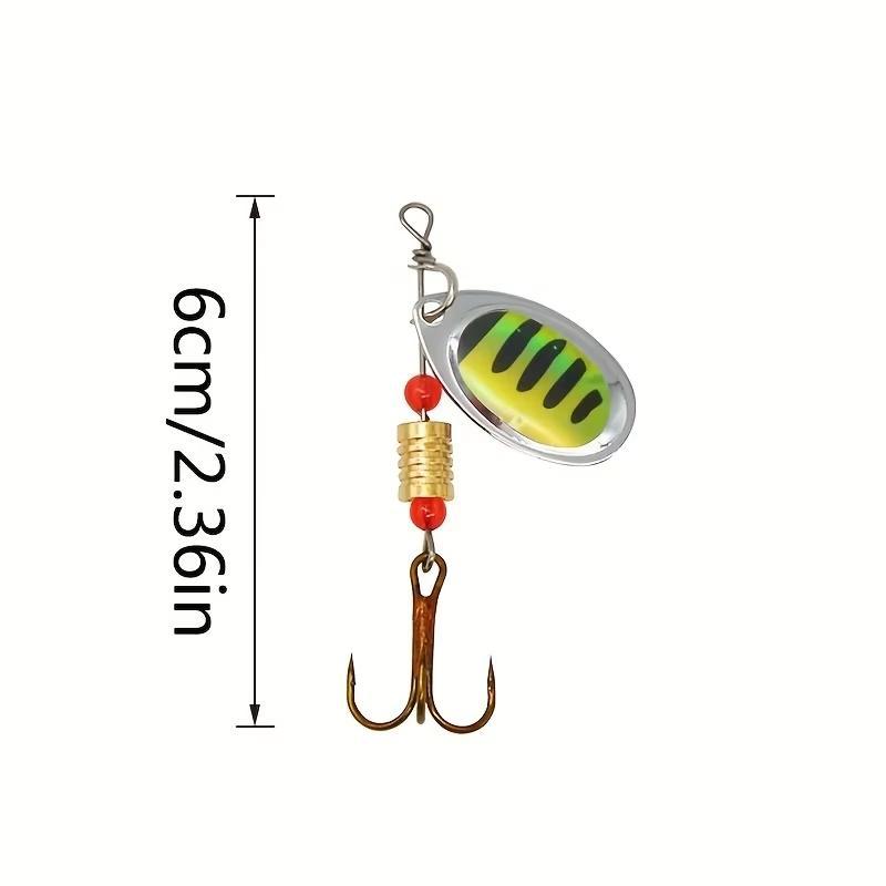 Artificial Fishing Lure, 10pcs box Rotating Sequin Fishing Bait with Storage Box, Fishing Accessories for Outdoor Fishing, Christmas Gift