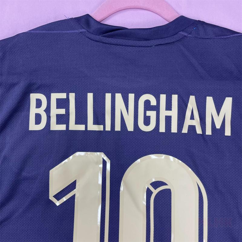 UEFA EURO 2024 England 10# Bellingham Away Short Sleeve Soccer Jersey