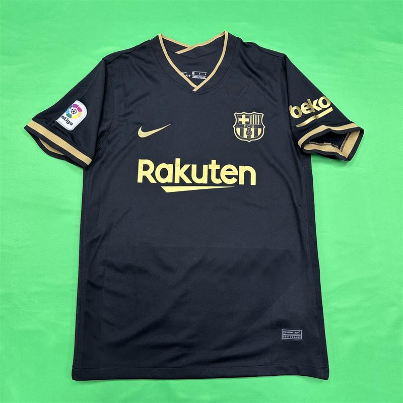 Nike 20 21 Season Fc Barcelona Away Black and Gold Fan Edition Jersey #10 Lionel Messi Soccer Jersey