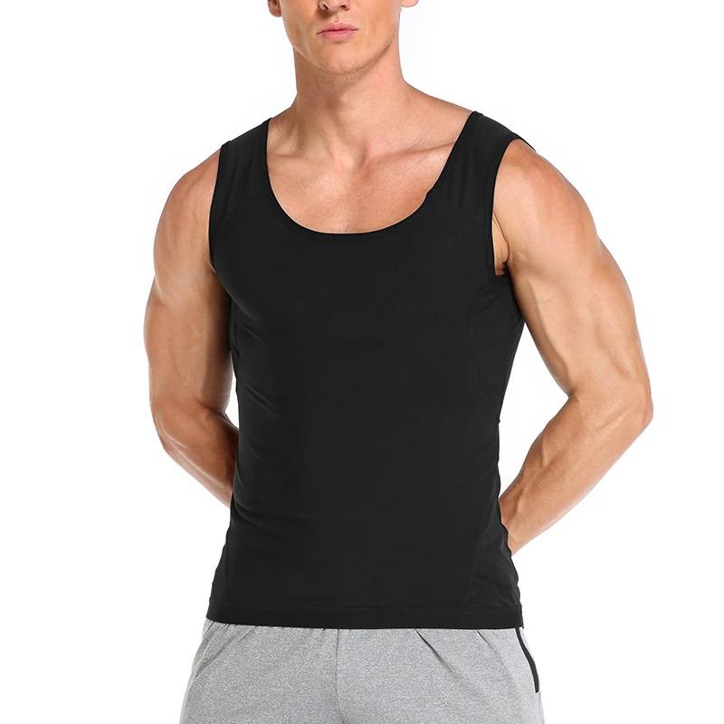 Men's Sauna Vest Waist Trainer Polymer Sauna Suit for Fitness Heat Trapping Zipper Sweat Sauna Workout Tank Tops Gmy Fitness