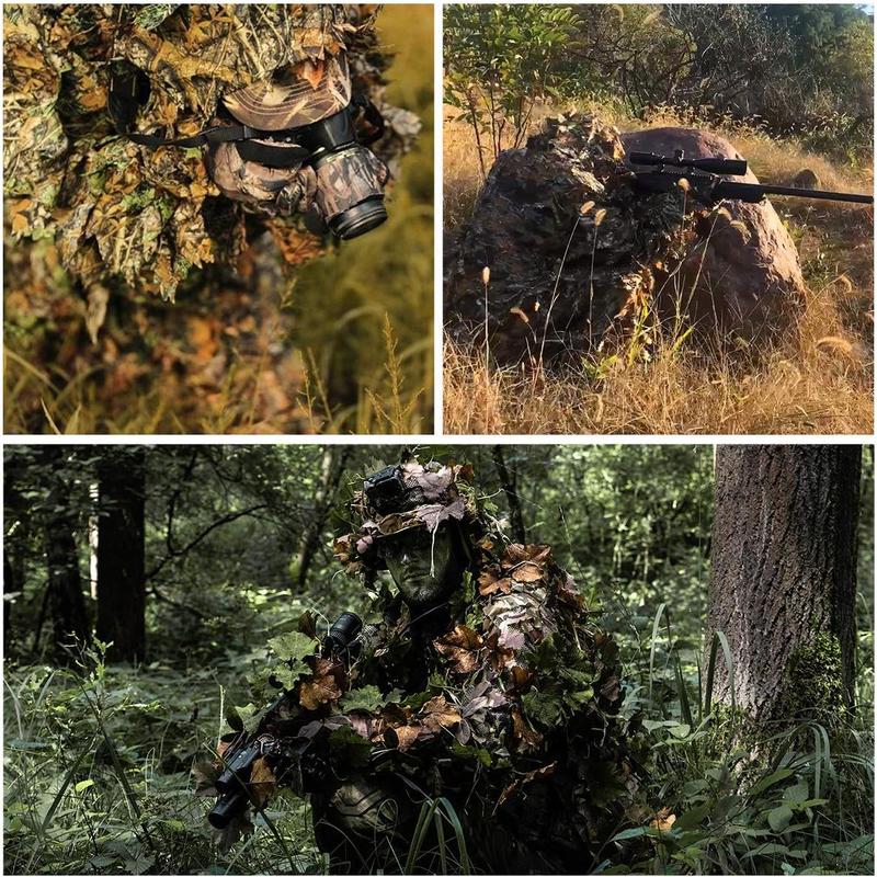 Ghillie Suit, 3D Leafy Ghillie Suit and Camo Suit, Ghillie Suit for Men Camouflage Suits, Turkey Hunting, Lightweight Gear Hunting Clothes for Outdoor Woodland and Halloween. training tracksuit tracksuit tracksuit tracksuit