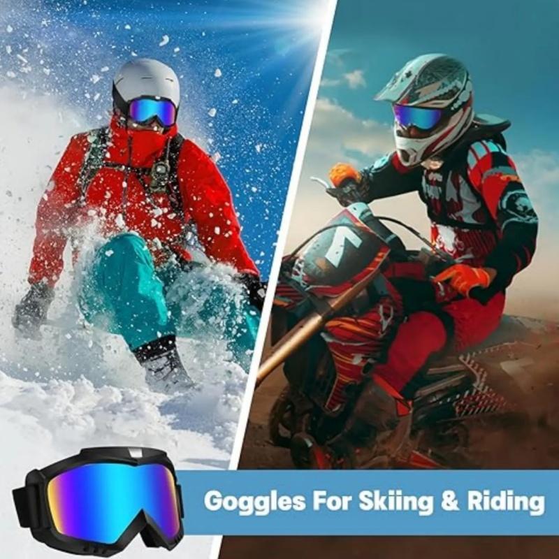 Off-road Vehicle Goggles, Anti-fog Windproof Motorcycle Goggles for Women & Men, Dustproof Goggles for Cycling Ski Car Racing