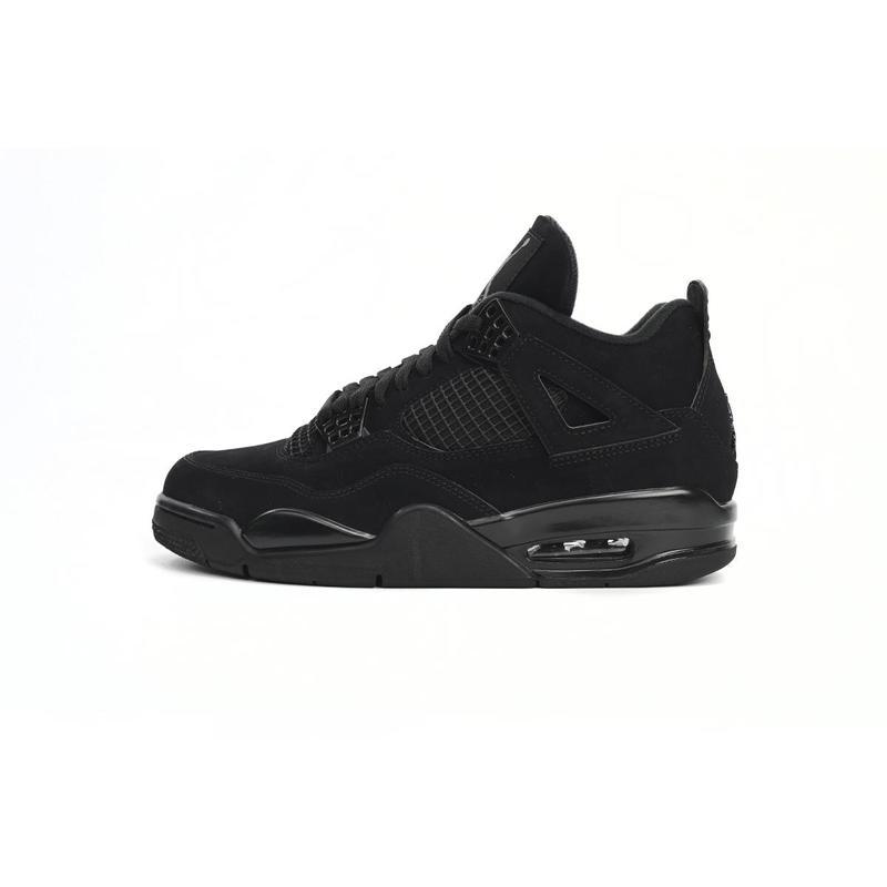 Jordan 4 Winter Hot Retro Black Cat Fashion Trend Anti slip Wear resistant Cushioning Versatile Sports Basketball Shoes