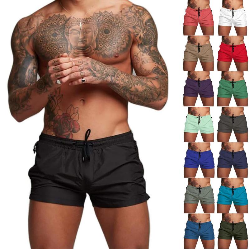 Mens Swim Trunks Quick Dry Swimwear Zipper Pockets, Swim Shorts with Mesh Lining