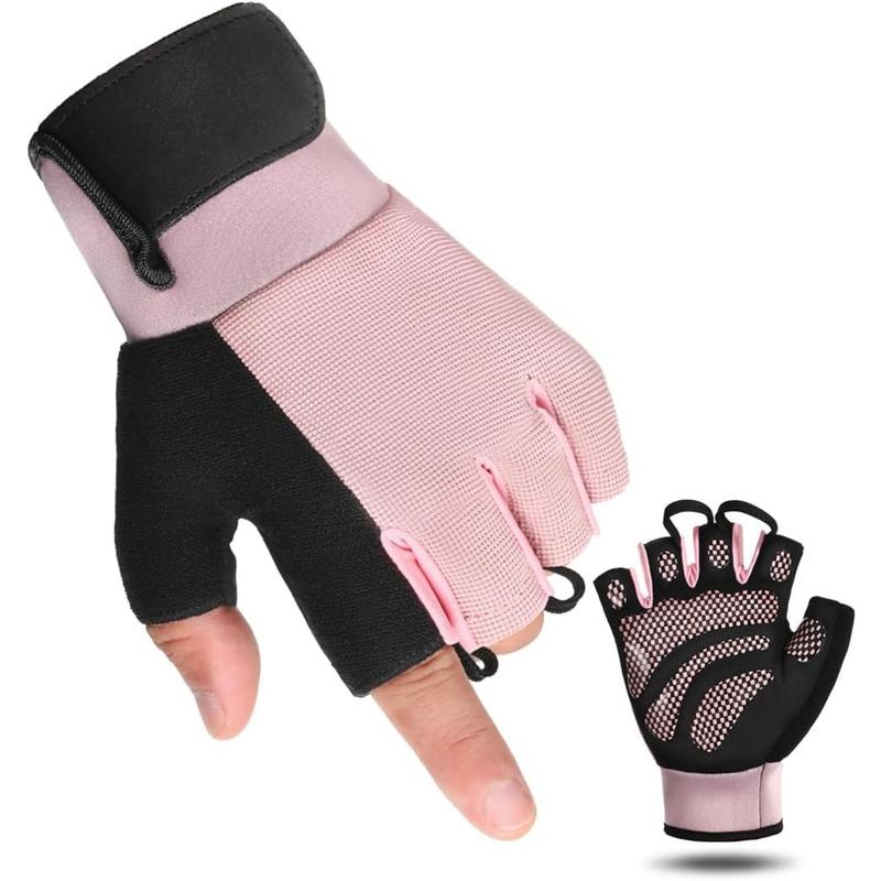 Fingerless Workout Gloves for Men and Women, Lightweight Breathable Fitness Gloves for Weightlifting, Cycling, Climbing, Rowing