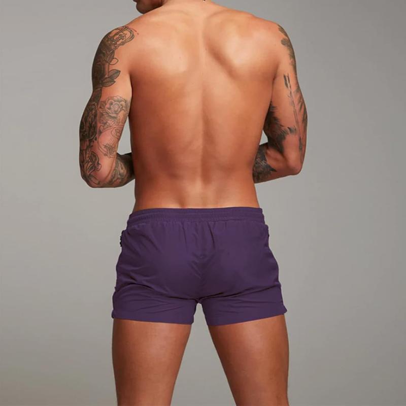 Mens Swim Trunks Quick Dry Swimwear Zipper Pockets, Swim Shorts with Mesh Lining