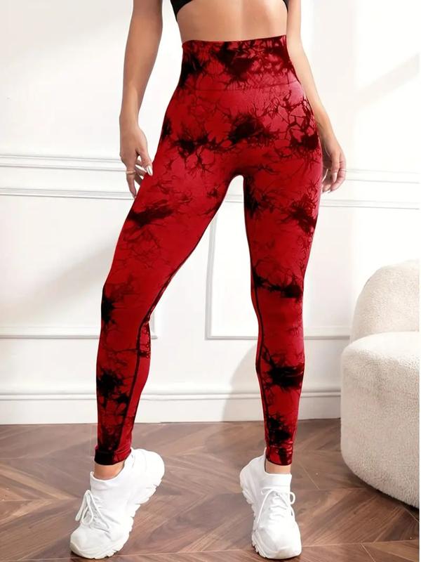 3 pack tie dye print high waisted workout leggings for women scrunch rear lifting high waist tummy control yoga athletic wear.