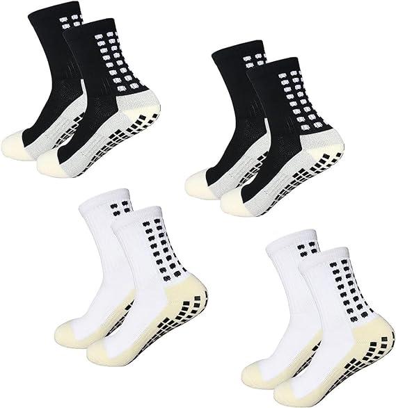 4PCS Men's Athletic Grip Sock Soccer for Men and Women, Non-slip Breathable Football Socks for Competition Training, Men Athletic Socks, Anti Slip Professional Sports Socks for Outdoors