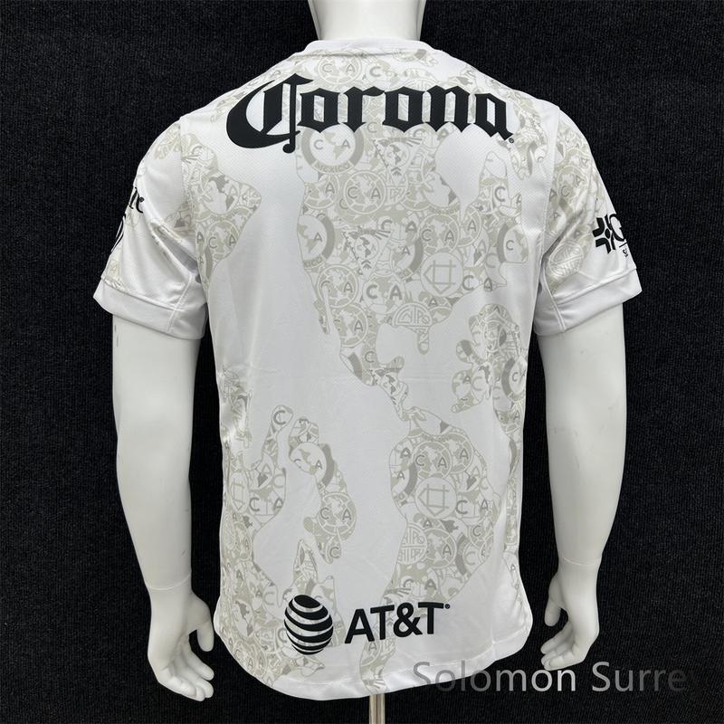 24 25 Club America White Home Away Second Away Training Jersey Short Sleeve Top Soccer Jerseys Quick Dry LIGAMX