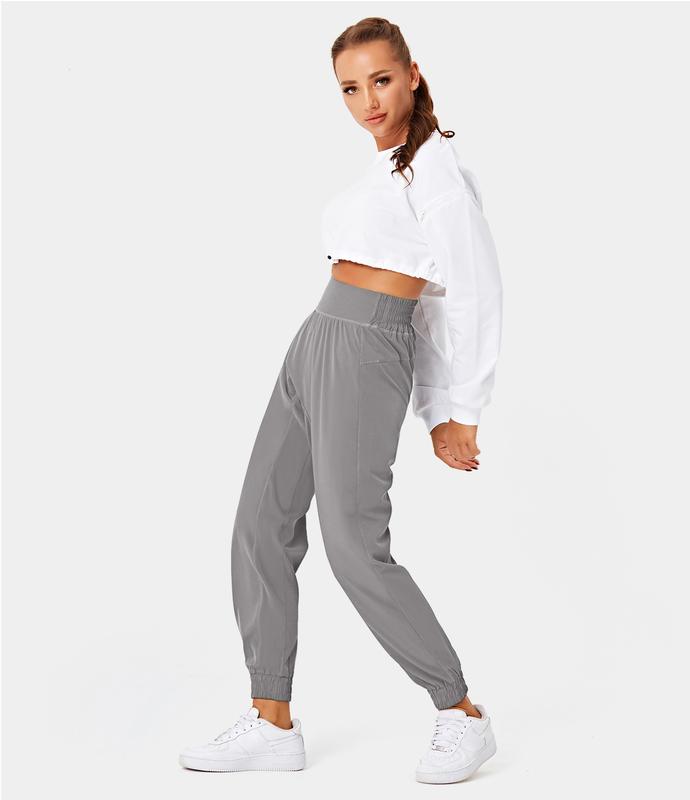 Halara High Waisted Elastic Waistband Casual Joggers