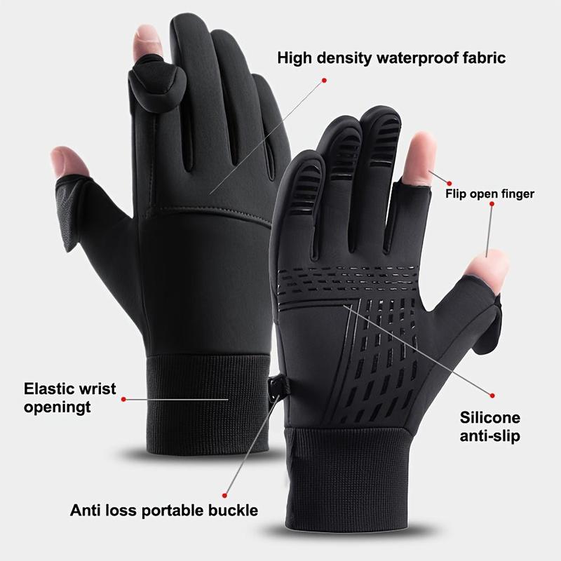 Winter Warm Touch Screen Gloves, Windproof Waterproof Gloves for Men, Sports Gloves for Running, Cycling, Driving, Fishing