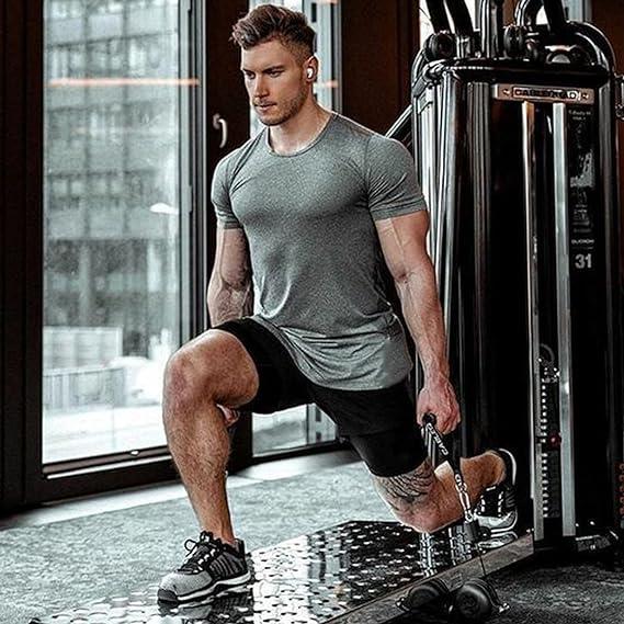 COOFANDY Men's 3 Pack Workout T Shirts Short Sleeve Gym Bodybuilding Muscle Shirts Base Layer Fitness Tee Tops