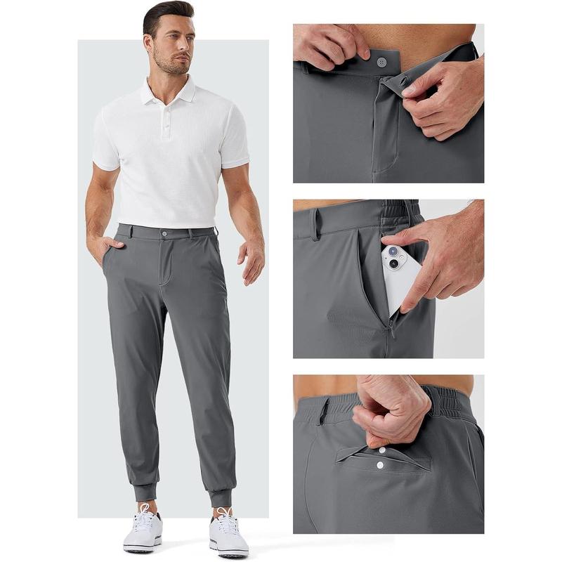 Men's Golf Joggers Pants with 5 Pockets Slim Fit Stretch Sweatpants Running Travel Dress Work Pants for Men