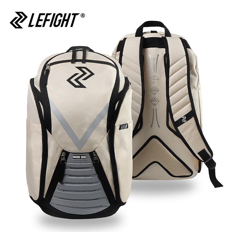 LEFIGHT Hoops Elite Pro Basketball Backpack with Wet and Dry Separation Compartment and Ball Rack