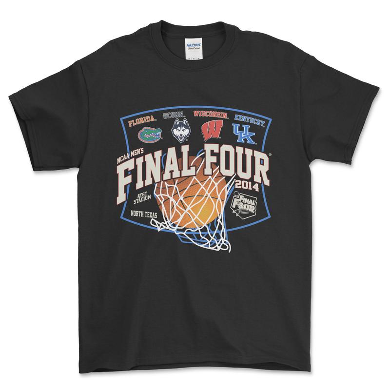 2014 NCAA Final Four T-Shirt, graphic vintage sports tees for men