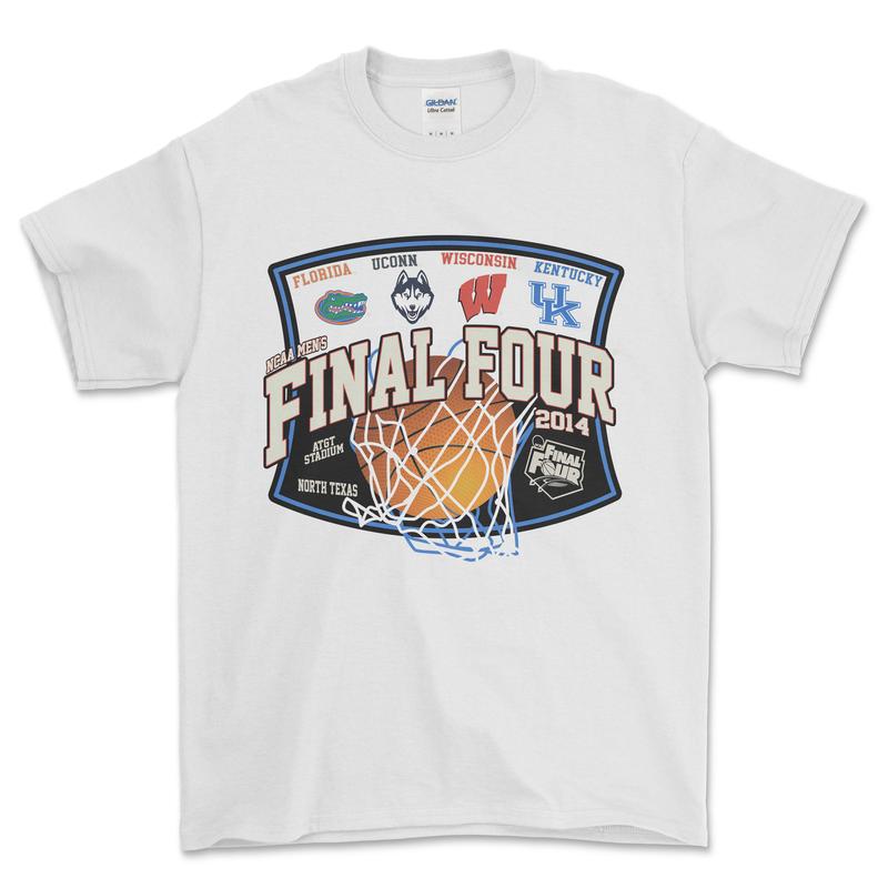 2014 NCAA Final Four T-Shirt, graphic vintage sports tees for men