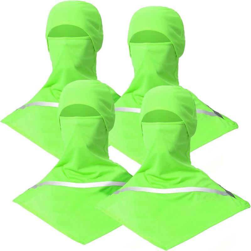 4 count Summer Balaclava Sun Protection Full Face Balaclava with Reflective Strip Cooling Breathable Long Neck Covers