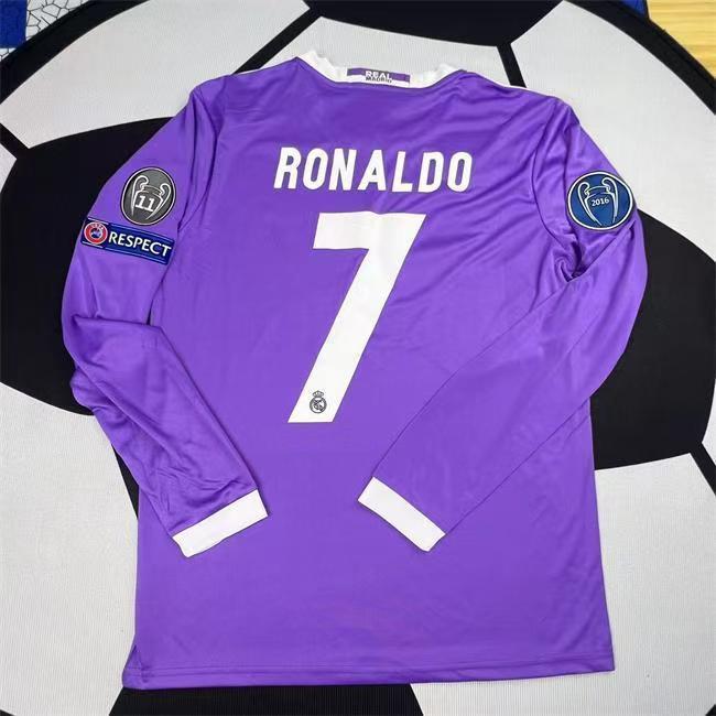 Football Jersey Vintage No. 7 RONALDO Sports Clothing Long Sleeve Soccer Jersey Breathable and jersey outfit retro jersey black short Home Soccer