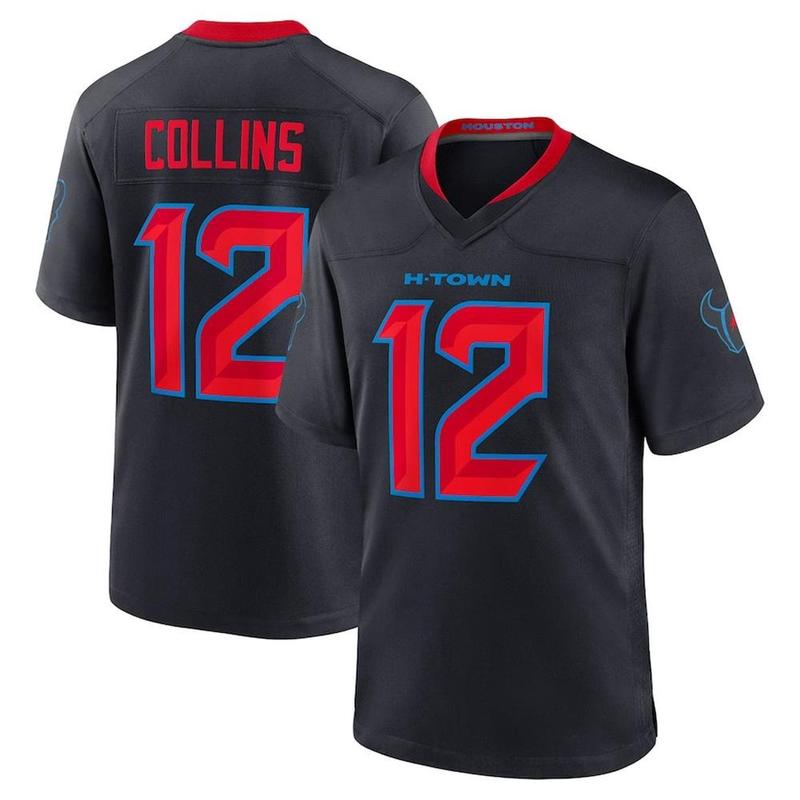 Men's Sport #12 Nico Collins Football Jersey Shirt, America Football Team, Men's Jersey, Sport 3D Shirt, Gift for Football Lovers, Summer Vibes, Sport Day, Gift For Him, Gift For Boyfriend