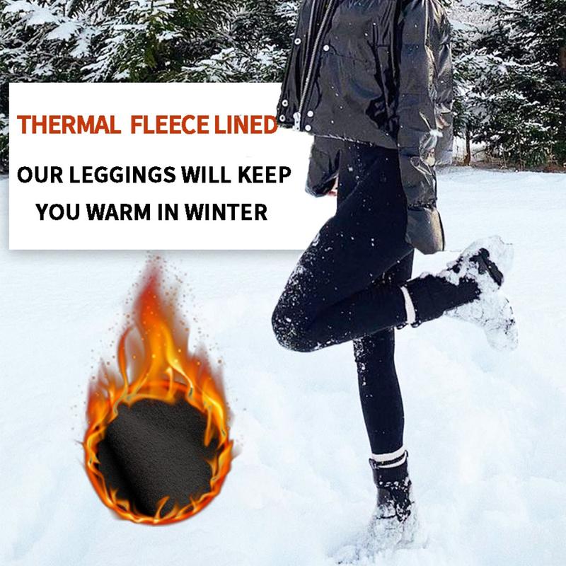 3 Pack Fleece Lined Leggings with Pockets for Women Thermal Leggings for Women High Waisted Yoga Pants Winter Workout Leggings