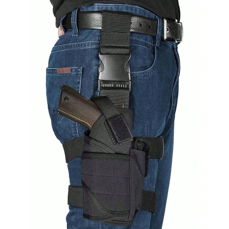 1pc Right-Handed Leg Holster Leg Sleeves, Multifunctional Quick Pull Leg Holster,Cases Right Hand Black Leg Holster,Drop Leg Holster, Thigh Pistol Gun Holster, Right Hand Adjustable College Bag Fathers Day Gifts Summer Dad FreshmanFor Books Back To School