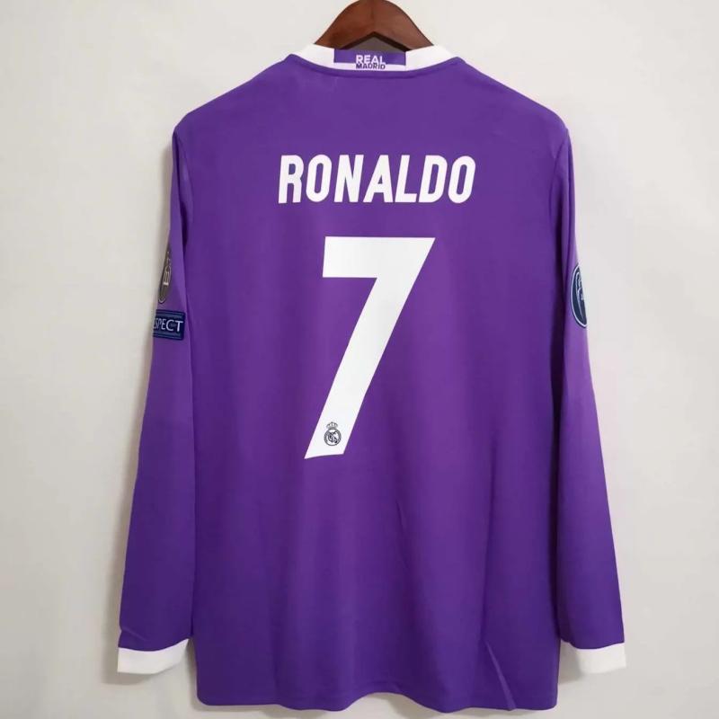 Football Jersey Vintage No. 7 RONALDO Sports Clothing Long Sleeve Soccer Jersey Breathable and jersey outfit retro jersey black short Home Soccer