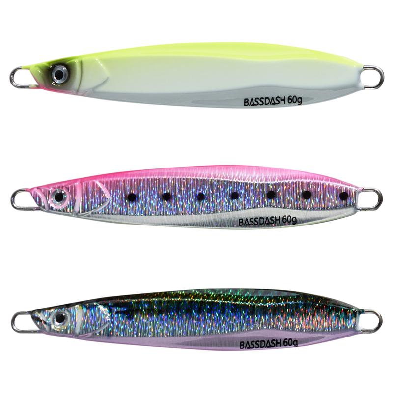 Bassdash STIX Casting Jig Lure Vertical Slow Jigging Lures 0.7oz 1.1oz 1.4oz 2.1oz 2.8oz 3.9oz with Mustad Hooks for Saltwater Freshwater Kayak Boat Shore Fishing, 3-Pack