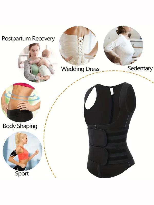 Women's Adjustable Waist Trainer Vest, 2-belted Waist Shapewear Top, Sports Fitness Yoga Running Vest, Please Purchase A Size Up