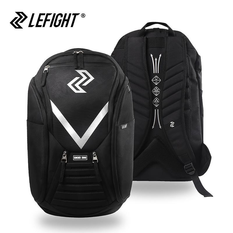 LEFIGHT Hoops Elite Pro Basketball Backpack with Wet and Dry Separation Compartment and Ball Rack