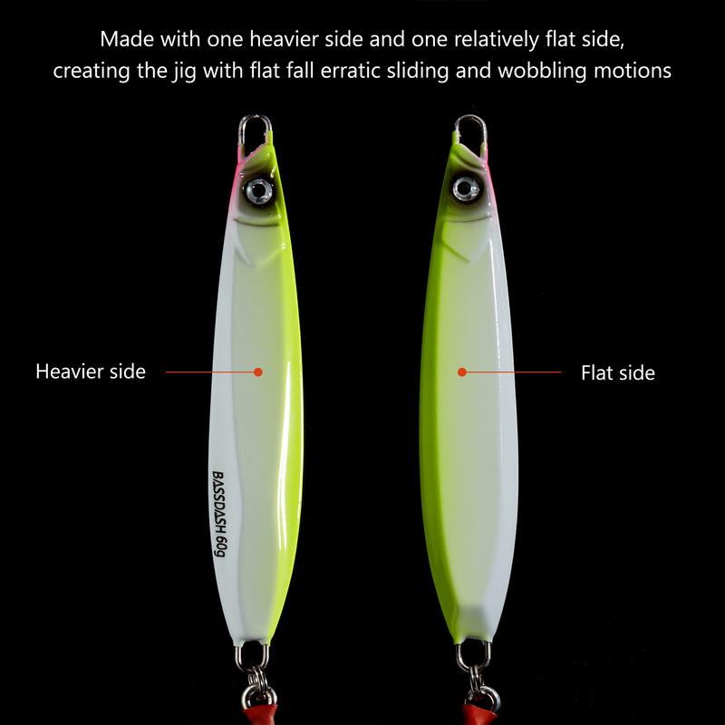 Bassdash STIX Casting Jig Lure Vertical Slow Jigging Lures 0.7oz 1.1oz 1.4oz 2.1oz 2.8oz 3.9oz with Mustad Hooks for Saltwater Freshwater Kayak Boat Shore Fishing, 3-Pack