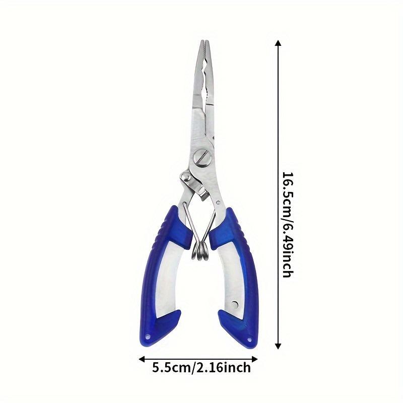 Stainless Steel Fishing Pliers, 1 Count Multipurpose Fish Controller, Curved Mouth Fishing Pliers, Fishing Line Cutting Hook Pliers, Fishing Accessories