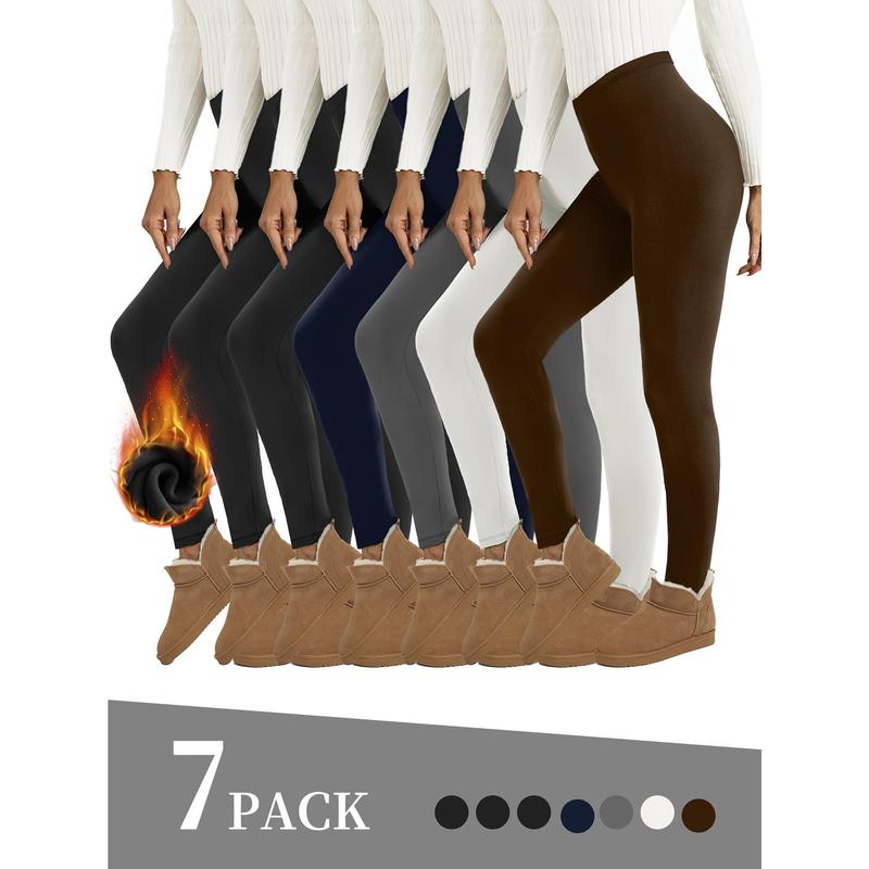 1-Pack Ultra Soft Fleece Lined Thermal Leggings - Women's Full-Length Yoga Pants for Winter Hiking, Running, and Fashionable Activewear - Soft, Stretchy, Warm, and Breathable with Assorted Colors and Sizes