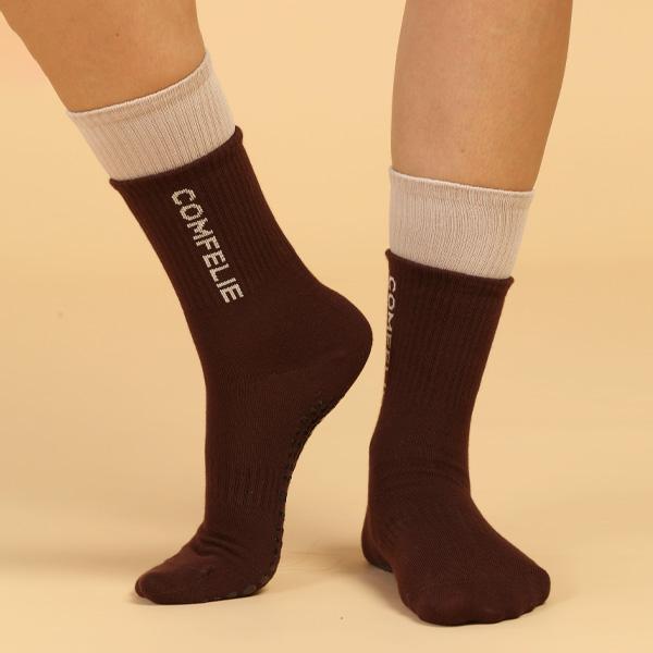 Comfelie Non-Slip Pilates Yoga Socks Womens Ballet Barre Workout Anti Skid Athletic Sock SO085-SO088