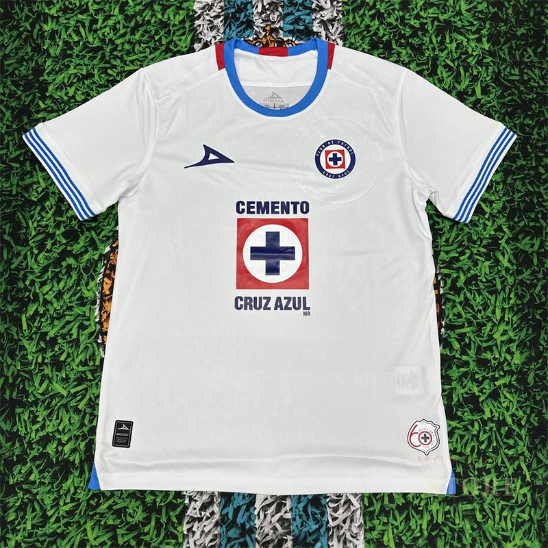 2425 CRUZ AZUL Second Away Red Short Sleeve Top Football Jerseys LIGAMX Fan Edition